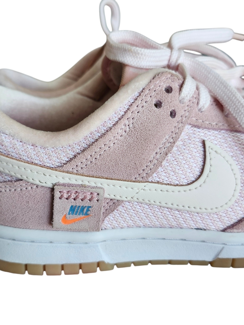 Nike Women's Suede Pink Teddy Bear Edition Low Dunks Size 7.5 - Picture 4 of 16